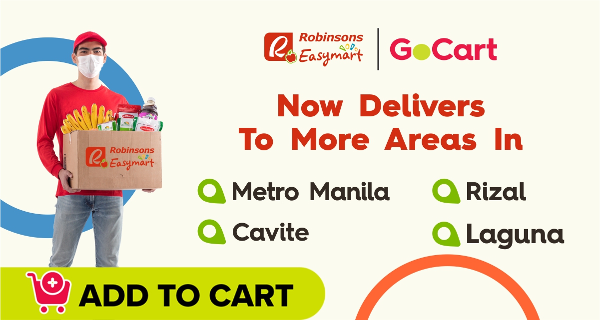 Now Delivers to Metro Manila, Rizal, Cavite and Laguna